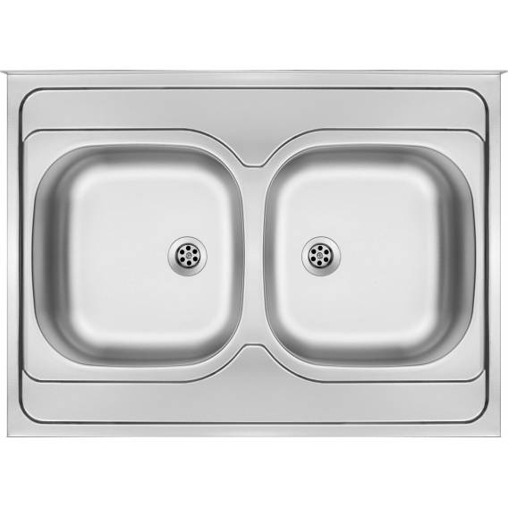 Obrázok pre 2-bowl steel sink - overlay