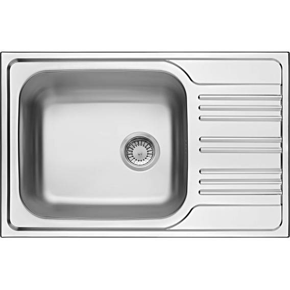 Obrázok pre 1-bowl steel sink with drainer