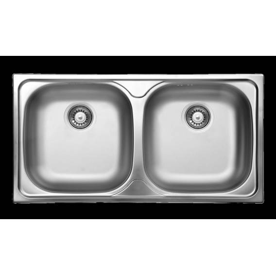 Obrázok pre 2-bowl steel sink