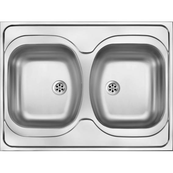 Obrázok pre 2-bowl steel sink - overlay