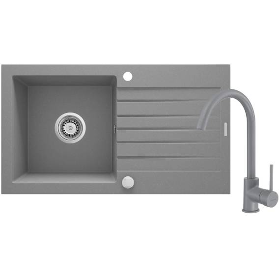 Obrázok pre Granite sink with 1-bowl faucet with drainer