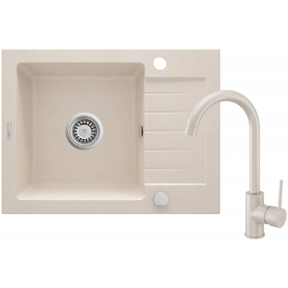 Obrázok pre Granite sink with 1-bowl faucet with drainer