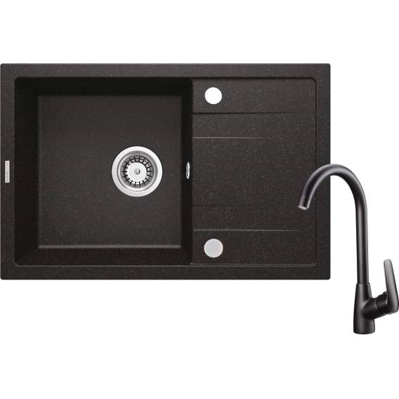Obrázok pre Granite sink with 1-bowl faucet with drainer