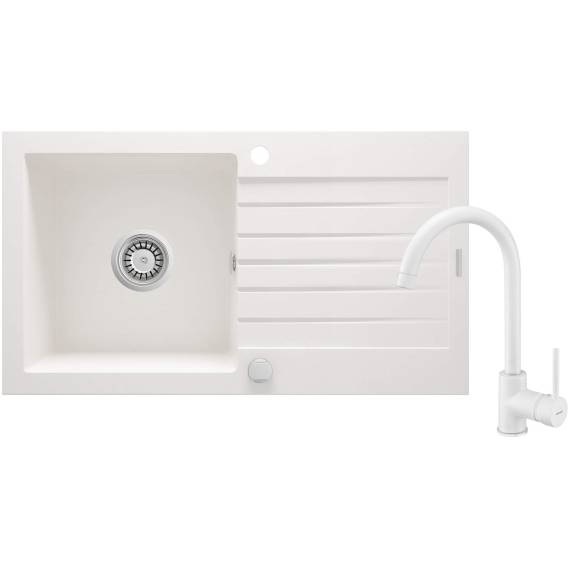 Obrázok pre Granite sink with 1-bowl faucet with drainer