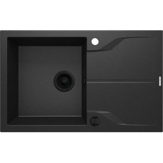 Obrázok pre 1-bowl granite sink with drainer - mounted flush with the worktop