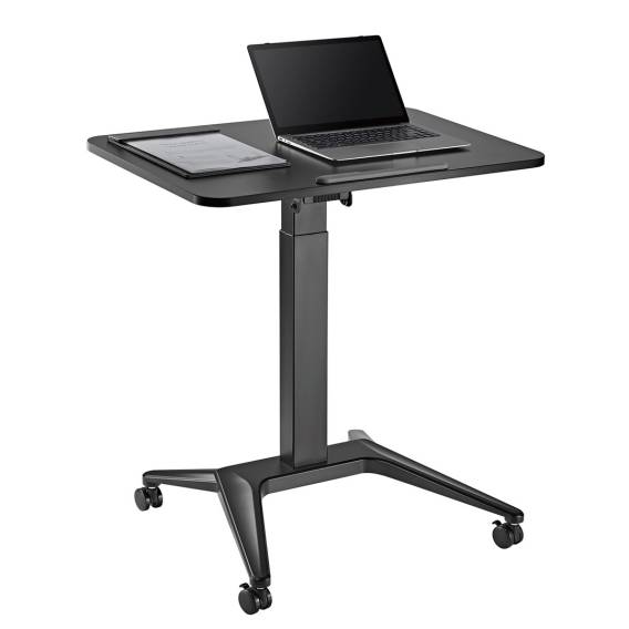 Obrázok pre Maclean mobilní stůl na notebook, černý, pneumatické nastavení výšky, 80x52cm, 8kg max, 109cm výška, MC-453B