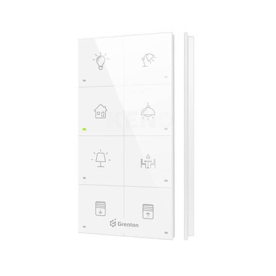 Obrázok pre GRENTON TOUCH PANEL GRENTON / 8 TOUCH AREAS / TF-BUS / WHITE GLASS FRONT