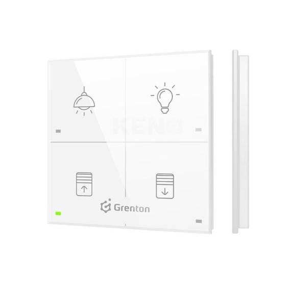Obrázok pre GRENTON TOUCH PANEL/ 4 TOUCH FIELDS/ TF-BUS/ WHITE GLASS FRONT