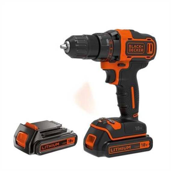 Obrázok pre Black & Decker BDCDD186KB vrtačka Rychloupínací Černá, Oranžová