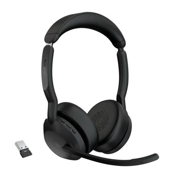 Obrázok pre Jabra Evolve2 55 Sluchátka s mikrofonem Bezdrátový Přes hlavu Kancelář / call centrum USB typu C Bluetooth Nabíjecí podstavec