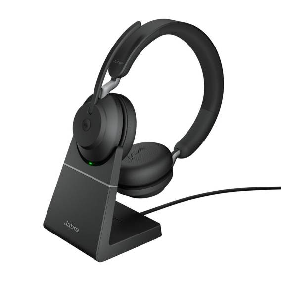 Obrázok pre Jabra Evolve2 65 Sluchátka s mikrofonem Bezdrátový Přes hlavu Kancelář / call centrum USB Typ-A Bluetooth Nabíjecí podstavec Černá