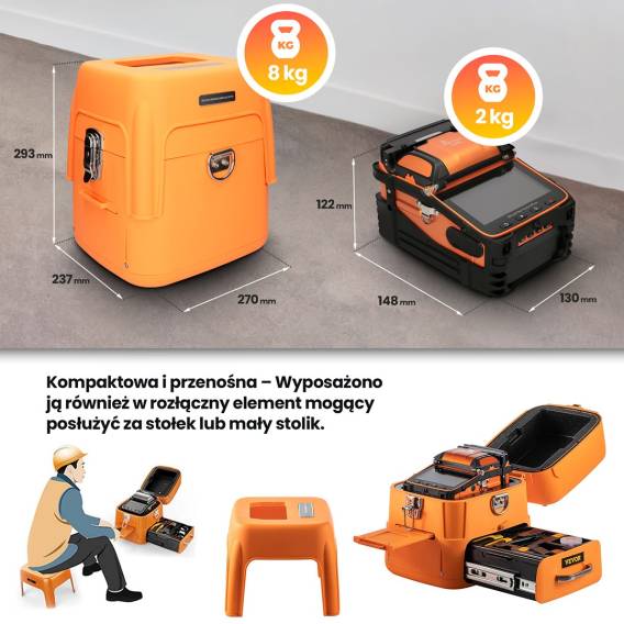 Obrázok pre Extralink Optická svářečka AI-9 Baterie 7800mAh, lampa LED, LCD displej 5,1"