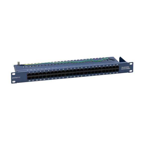 Obrázok pre EMITERNET 19" telephone panel/ISDN 50XRJ45 (1U) blue FN/TEL/FA850KT5084BK