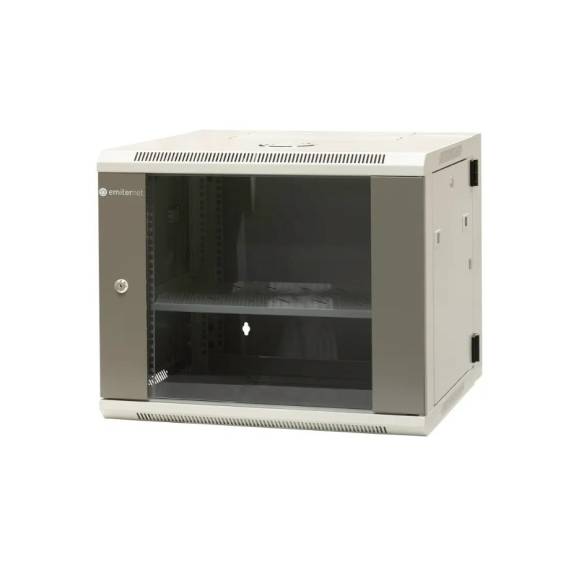 Obrázok pre EMITERNET Split hanging cabinet 19" 9U, sheet metal/glass doors, 600×550×500mm width/depth/height EM/AH6509