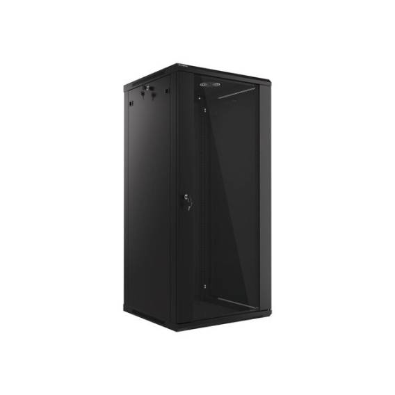 Obrázok pre Lanberg instalační závěsná skříň 19'' 27U 600x600 mm černá (skleněné dveře)