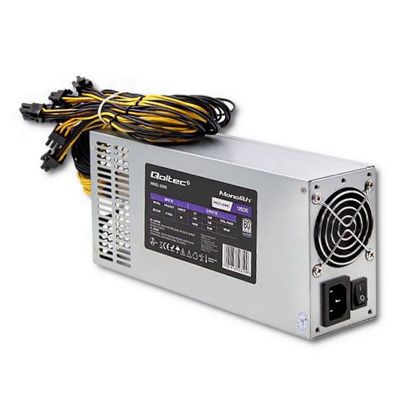 Obrázok pre Qoltec 50350 napájecí zdroj 1850W PCI-E| 80 Plus Platinum | Herní horník