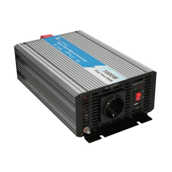Obrázok pre Extralink Měnič napětí do auta OPIP-1000W 12V - 230W, 1000W, čistý sinus