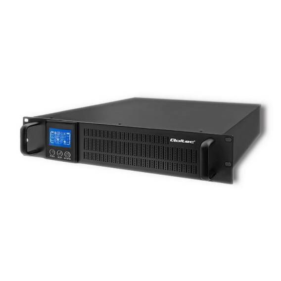 Obrázok pre Qoltec 53945 Nepřerušitelný zdroj napájení UPS RACK | 1KVA | 800W | LCD