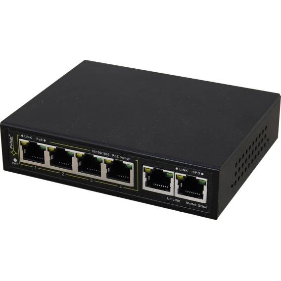 Obrázok pre Switch PoE PULSAR SG64 4+2 Černá