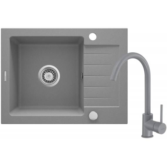 Obrázok pre Granite sink with 1-bowl faucet with drainer