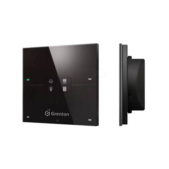 Obrázok pre GRENTON SMART PANEL/ 4 TOUCH AREA/ OLED DISPLAY/ TF-BUS/ BLACK GLASS FRONT