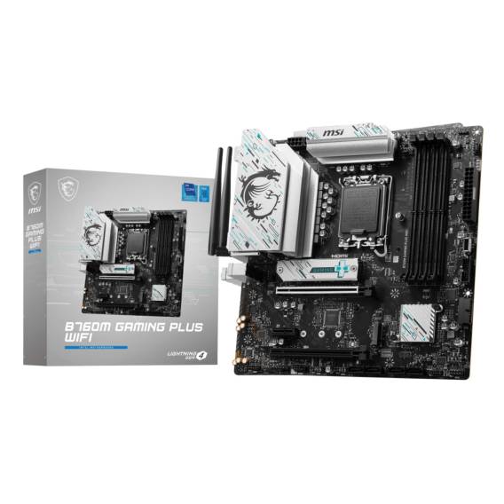 Obrázok pre MSI B760M GAMING PLUS WIFI základní deska Intel B760 LGA 1700 Micro ATX
