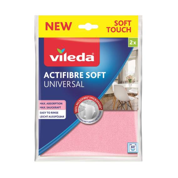 Obrázok pre Vileda ACTIFIBRE Soft Universal Měkká utěrka 2 ks.