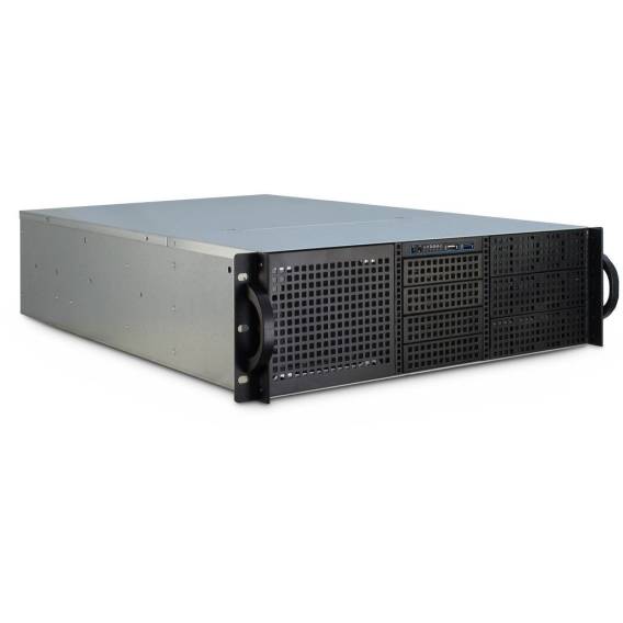 Obrázok pre Inter-Tech 3U-30255 Skříň Černá, Nerezová ocel
