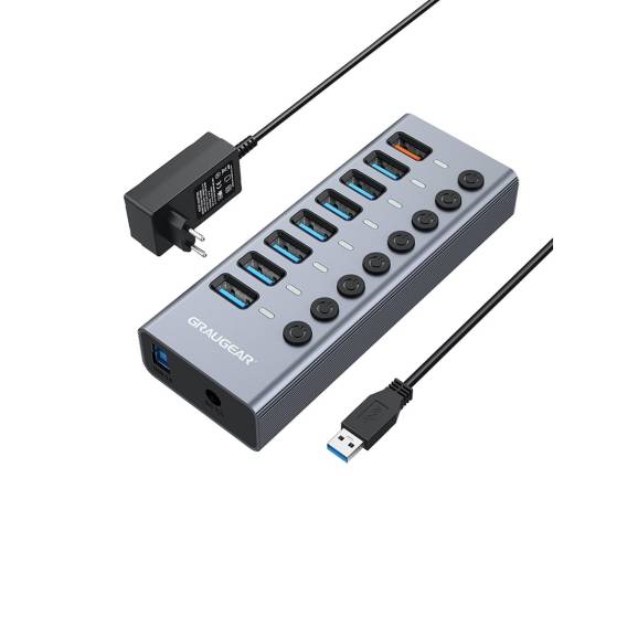 Obrázok pre GRAUGEAR G-HUB71-A rozbočovač rozhraní USB 3.2 Gen 1 (3.1 Gen 1) Type-A 5000 Mbit/s