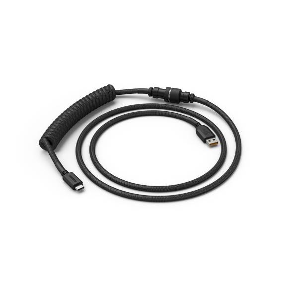 Obrázok pre Glorious Coiled Cable Phantom Black, USB-C to USB-A, 1.37m - black