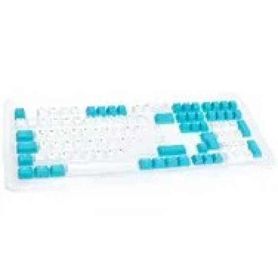 Obrázok pre Ducky Keycap Set, PBT, ISO (DE) - weiß/blau
