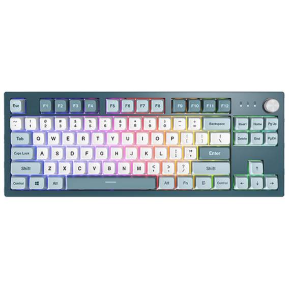 Obrázok pre Montech MKey TKL klávesnice Hraní USB Tmavě šedá, Světle modrá, Bílá