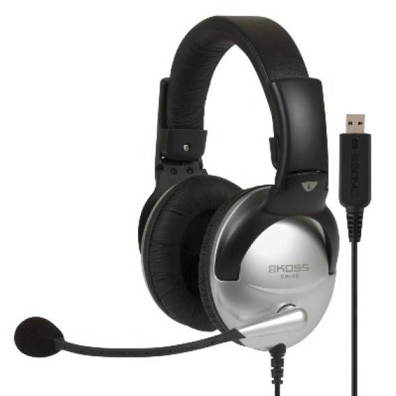 Obrázok pre Koss SB45 USB Sluchátka s mikrofonem Kabel Přes hlavu Kancelář / call centrum Černá, Stříbrná
