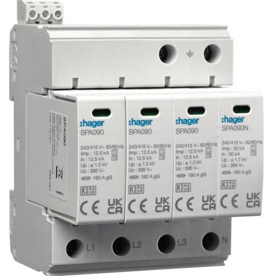 Obrázok pre HAGER SPD Ogr. przepięć T1+T2 MOV 4P SPA931