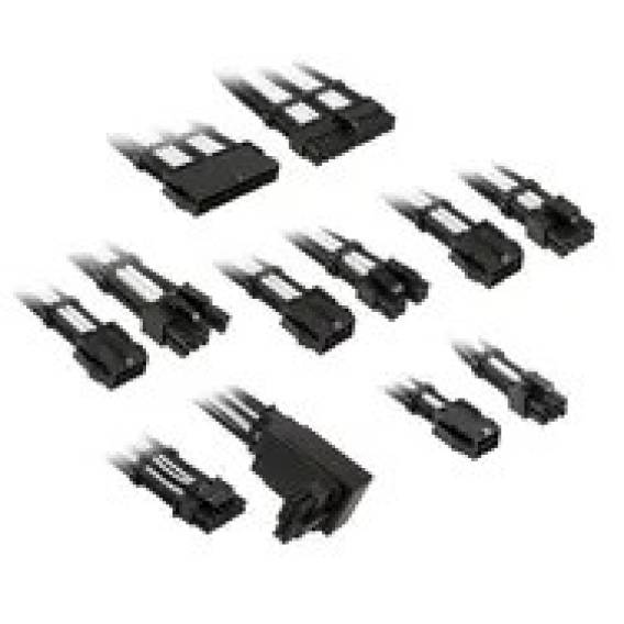 Obrázok pre Kolink Core Pro Braided Cable Extension Kit 12V-2x6 Type 2 - Jet Black/Brilliant White