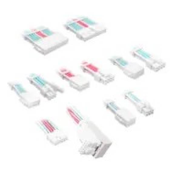 Obrázok pre Kolink Core Pro Braided Cable Extension Kit 12V-2x6 Type 2 - Brilliant White/Neon Blue/Pure Pink