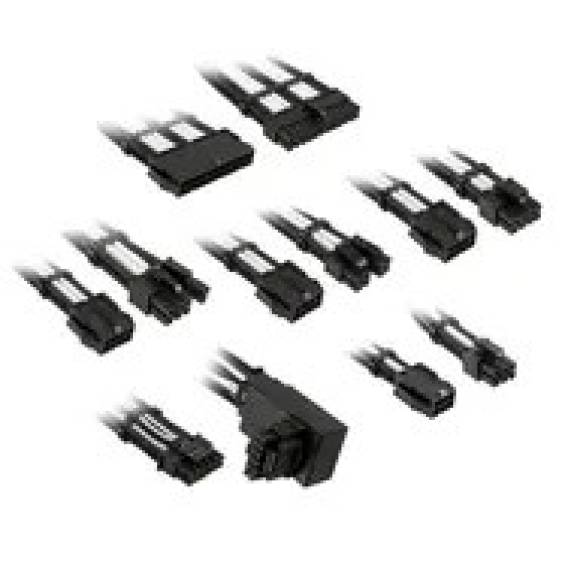 Obrázok pre Kolink Core Pro Braided Cable Extension Kit 12V-2x6 Type 1 - Jet Black/Brilliant White