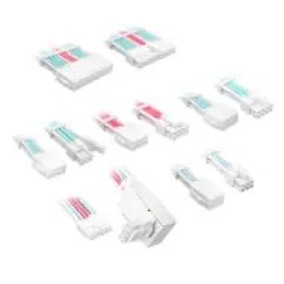 Obrázok pre Kolink Core Pro Braided Cable Extension Kit 12V-2x6 Type 1 - Brilliant White/Neon Blue/Pure Pink