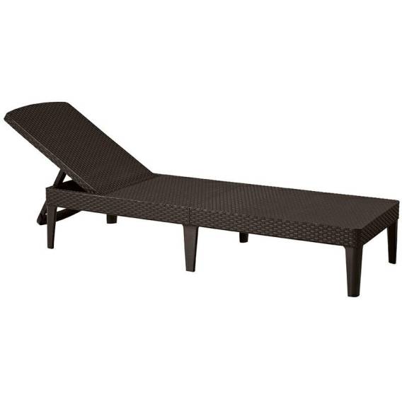 Obrázok pre KETER POLY RATTAN LOUNGER JAIPUR BROWN