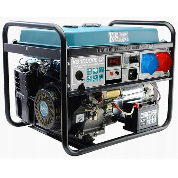 Obrázok pre Könner & Söhnen KS 10000E 1/3 motorové generátory 7500 W 25 l Benzín Černá, Modrozelená