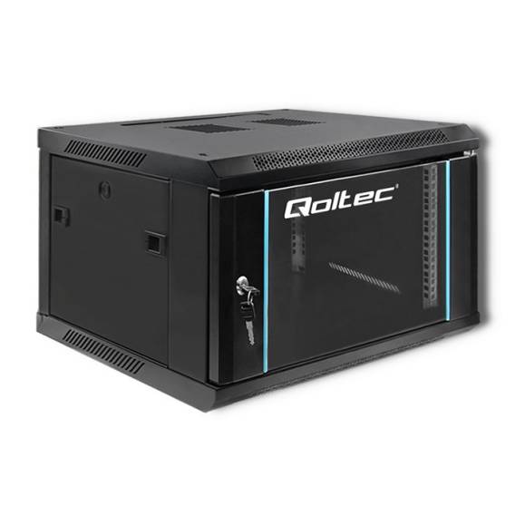 Obrázok pre Qoltec 54465 19" RACK skříň | 6U | 600 x 600 x 370 | Tvrzené dveře | Závěsný