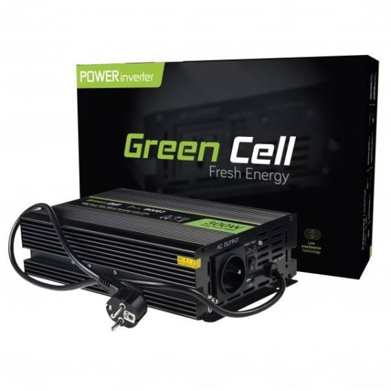 Obrázok pre Green Cell INV07 zdroj/transformátor Auto 300 W Černá