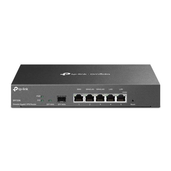Obrázok pre TP-Link TL-ER7206 router zapojený do sítě Gigabit Ethernet Černá