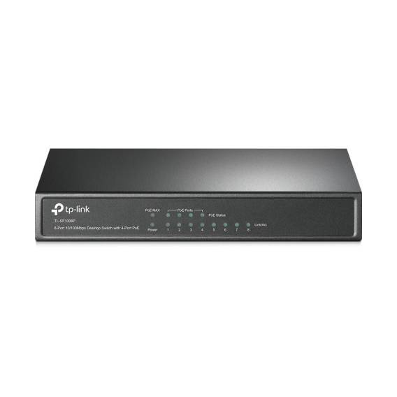 Obrázok pre TP-Link TL-SF1008P Nespravované Fast Ethernet (10/100) Podpora napájení po Ethernetu (PoE) Černá