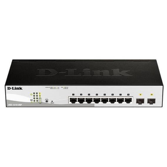 Obrázok pre D-Link DGS-1210-08P Řízený L2 Gigabit Ethernet (10/100/1000) Podpora napájení po Ethernetu (PoE) Černá