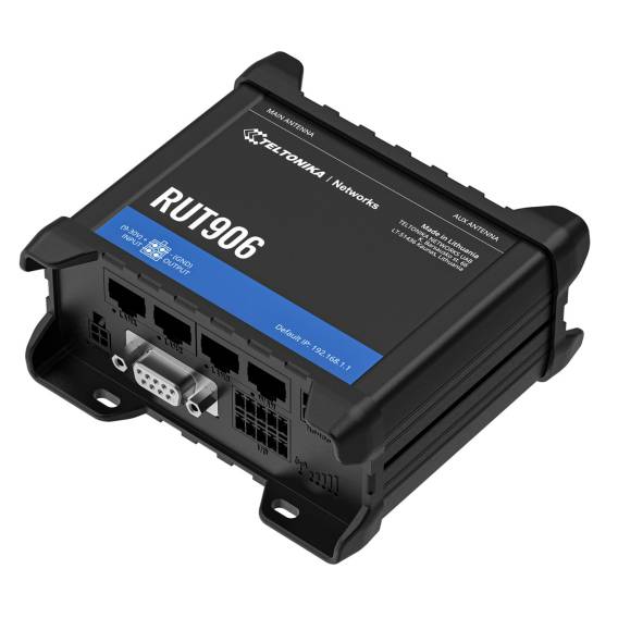 Obrázok pre Teltonika RUT906 | Professional Industrial 4G LTE Router | Cat.4, WiFi, Dual Sim, 1x WAN, 3X LAN, IP30