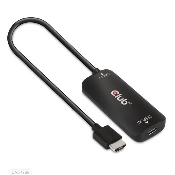 Obrázok pre CLUB3D CAC-1336 adaptér k video kabelům 1 m HDMI + USB USB typu C Černá
