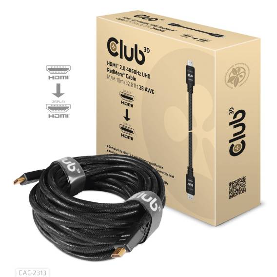 Obrázok pre CLUB3D HDMI 2.0 4K60Hz RedMere cable 10m/32.8ft