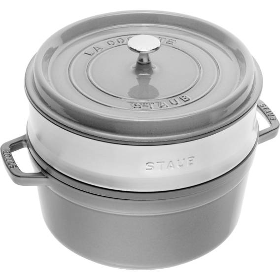 Obrázok pre Litinový kulatý hrnec s vložkou STAUB La Cocotte40508-819-0 - 3,8 l grafitový