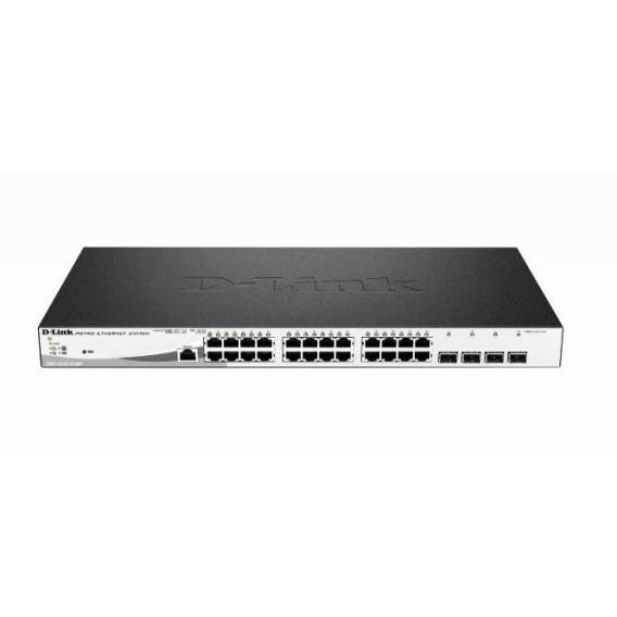 Obrázok pre D-Link DGS-1210-28MP/E síťový přepínač Řízený L2 Gigabit Ethernet (10/100/1000) Podpora napájení po Ethernetu (PoE) 1U Černá, Šedá